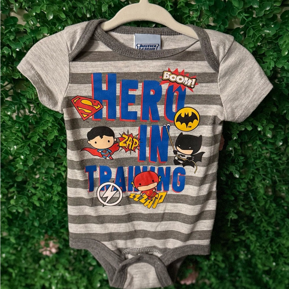Justice League “Hero in Training” Onesie | 0–3M